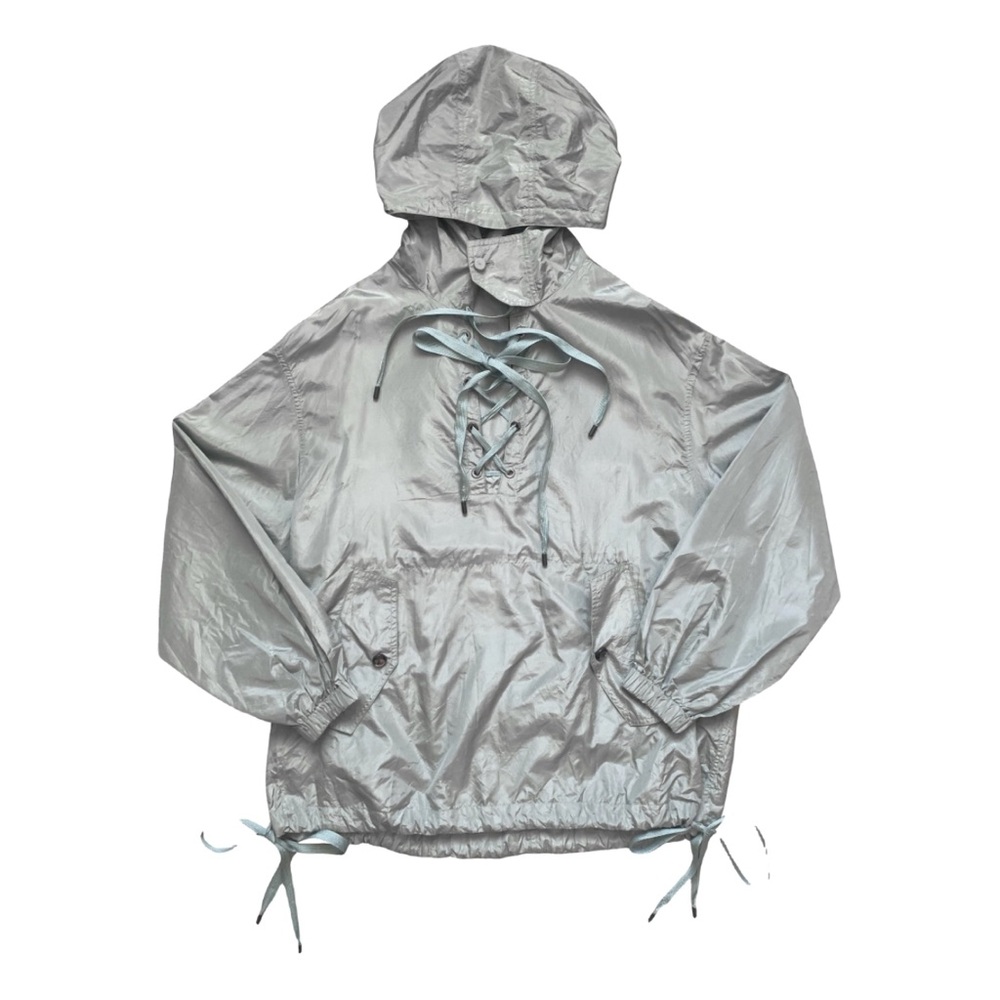 Bottega Veneta Blue Hooded Jacket Anorak / windbreaker pullover